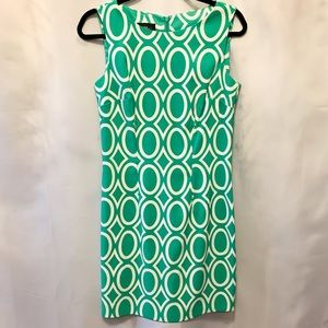 Like New Green & White Patterned Dress
